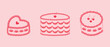 © Sun_Rise - A set of hand-drawn vintage cake images. Cute, flirty vector illustrations of cakes for weddings, birthdays, Valentine's Day, and anniversaries.