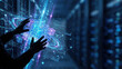 © Nattapun - Innovative digital connection human hands manipulating glowing data blocks in a futuristic technology environment