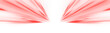 © ikril - Neon red laser streaks flow along urban streets. Glowing energy swirls, motion lines, road and wave trail patterns highlight futuristic traffic speed. Vector illustration PNG.