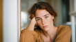 © forenna - Tired mother leaning against a wall at home, brief rest conveying overwhelm, endurance, and the invisible labor of parenting. cinematic color correction, natural uneven lighting yet gentle