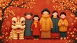 © anurakss - chinese new year celebration with family group