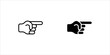 © susi - finger pointing or gesturing towards you line icon set. vector illustration on white background