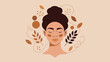 © Saqib Javed - Woman enjoying skincare routine with natural facial treatment