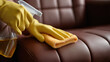 © filmanana - Car Seat Cleaning Process with Gloves and Spray Bottle for Pristine Vehicle