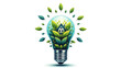 © Ferdaus - An image of a lightbulb with a house and green leaves inside, symbolizing energy efficiency and sustainability.