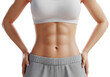 © Png stock 26 - Woman showing off toned abdominal muscles isolated on transparent background