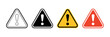 © SaymaHossan - Set of warning signs with exclamation marks in various colors