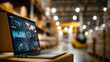 © Kateryna - Warehouse management innovative software in computer real time monitoring goods package delivery  screen showing smart inventory dashboard storage supply chain