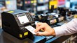 © Wasun - Label printer thermal printer barcode label hand office equipment printing process label printing business technology workspace label machine barcode scanner desk paper label office desk close up