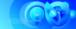 © antishock - Abstract blue design features layered circles, gradients. Text reads background design. Modern, vibrant visual element.