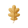 © Baloch - Golden Oak Leaf Isolated on White Background