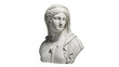 © Hugo - Marble bust of a woman isolated PNG on transparent background, classical sculpture of a draped female figure for art and design projects