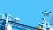 © k8m - Automated factory with robots and conveyor