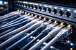 © John Ilich - Network Ethernet Cables Connected to Server Switch, Data Center Infrastructure, Internet Connection, Cloud Computing and Business Technology