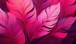 © Ina - abstract background of illustrated tropical leaves exotic wallpaper in hot pink colors