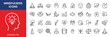© IconNest - Mental wellness and self care thin line icon set