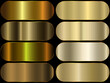 © AnaPaula - Premium gold gradient swatch palette set. golden metal gradient. realistic golden rectangles