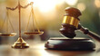 © AdolescentChat - The gavel and scales symbolize a scene of judicial and legal justice.