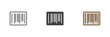 © alekseyvanin - Barcode label different style icon set. Line, solid and filled outline colorful icon, vector sign and symbol. Barcode icon for grocery products, scanning and retail icon.