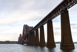 Forth Rail Bridge with Stone Piers and Water