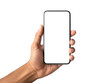 © Poly - Hand holding smartphone isolated on transparent background