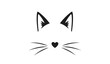 © rsvect02 - Cute cat face with heart nose and whiskers