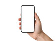 © Poly - Hand holding smartphone screen isolated on transparent background