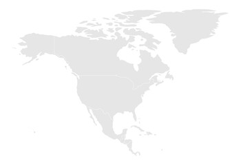  Gray silhouette map of the americas
