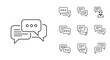 © JannatulFerdaus - Set of clean line art chat message icons and speech bubbles with text messages symbols, representing communication and conversation, isolated on a white background, perfect for digital interfaces and