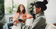© BuyOutFelix06/peopleimages.com - Therapy, conversation and psychologist with patient on sofa in office for mental health support. Counseling, help and psychiatrist talking to woman with depression treatment with healing at clinic