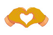 © SHISHIR BARMAN - Two hands forming a heart shape with a white background isolated on white background, Vector