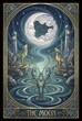 © Phunnada - Mystical Moon Illusion with Wolves and Lobster in Dreamy Waterscape