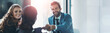 © Laflor2000/peopleimages.com - Business, interview and man with handshake in office for vacancy success, onboarding or opportunity. Banner, HR managers and happy candidate with shaking hands for recruitment and contract agreement