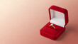 © IllustrationfilesR - Valentine's day proposal gift idea diamond ring in red velvet box
