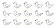 © Tapan - A simple illustration of many white ducks in a grid pattern