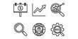 © Dhani - Financial analysis icons illustrating business growth and security measures in a digital landscape viewed from a professional perspective