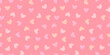 © Danchenko - Valentine’s Day seamless pattern with soft pink background and scattered watercolor heart shapes. Romantic gentle texture for wrapping paper, greeting cards, textiles, and packaging in february