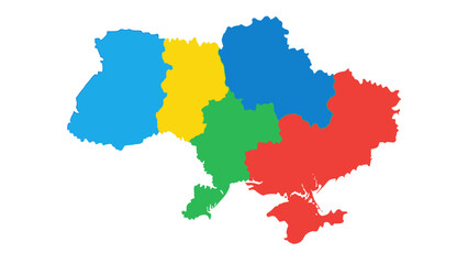  ukraine regions map colored