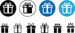 © Saiful - Set of gift box icon in line style, surprise gift boxes, flat modern graphic vector illustration. Present gift box icon. Vector isolated elements.