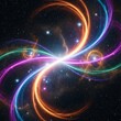 © fadila - Cosmic Convergence - A Symphony of Light and Energy in the Universe.