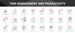 © kondesign - Time Management And Productivity Cohesive set of minimalist vector icons representing key ideas with visual clarity