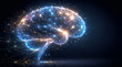 © ic - Vibrant digital brain illustration with glowing neural connections