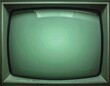 © Pure Imagination - Green Screen of Vintage Television with Dark Border and Grainy Texture