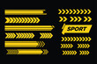 © Creative_Tess - Yellow Speed Arrows and Sport Banner on a Dark Background