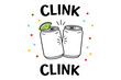 © Cali6ro - Two soda cans clinking with lime garnish in festive design