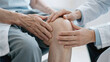 © MiMoShi - orthopedic doctor examining senior patient knee joint pain injury