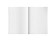 © sdecoret - Open magazine isolated on transparent background. Cut out blank brochure mockup 3D rendering