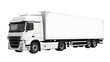 © RIMON - White semi truck isolated on transparent background