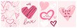 © PawLoveArt - Hand drawn Happy Valentines Day cards. Whimsical crayon Galentines Day invitation postcard with hearts. Vector modern abstract art templates for celebration, branding, banner, cover, label, poster.