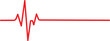 © Sumi - A vibrant red electrocardiogram line symbolizing a healthy heartbeat transitioning into a flatline on a white background.